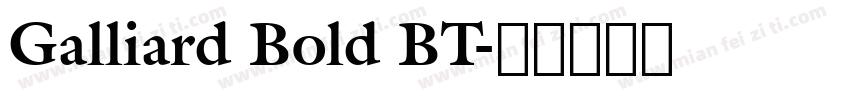 Galliard Bold BT字体转换